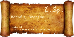 Borbély Szorina névjegykártya